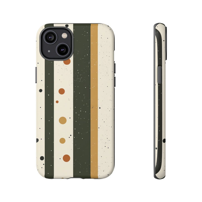 Retro Verticale Strepen en Stippenpatroon