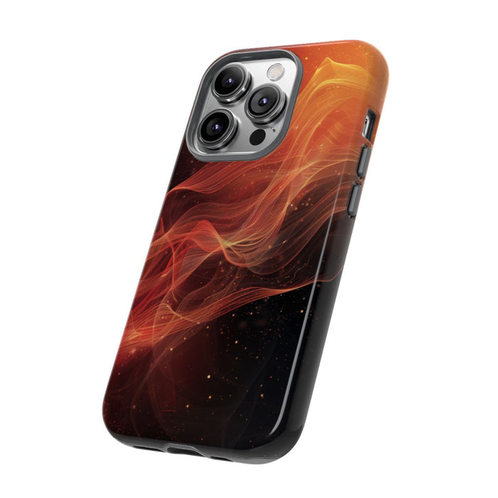 Abstracte Golvende Oranje en Rode Lijnen