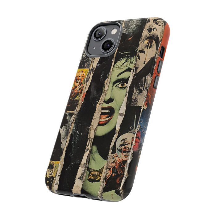 Vintage Horror Collage met Gescheurde Papieren Stroken