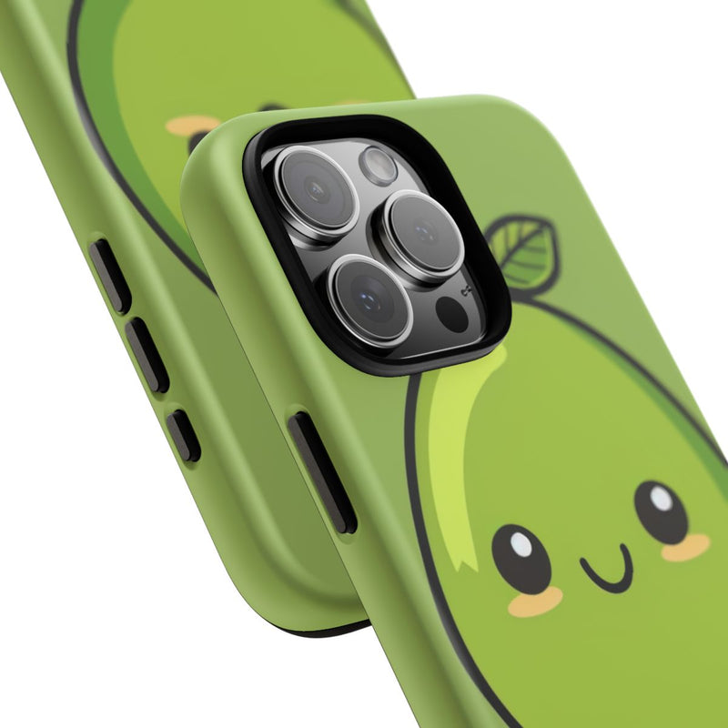 Schattige Groene Avocado in Cartoonstijl