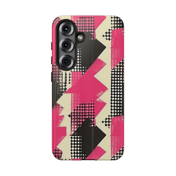 Roze en Zwart Abstract Geometrisch Patroon