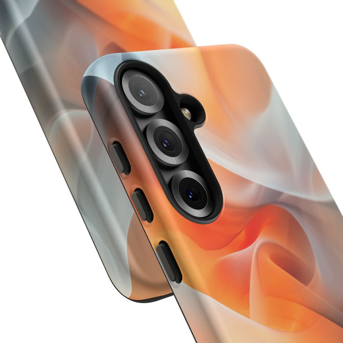 Abstract Oranje-Grijs Vloeiend Patroon