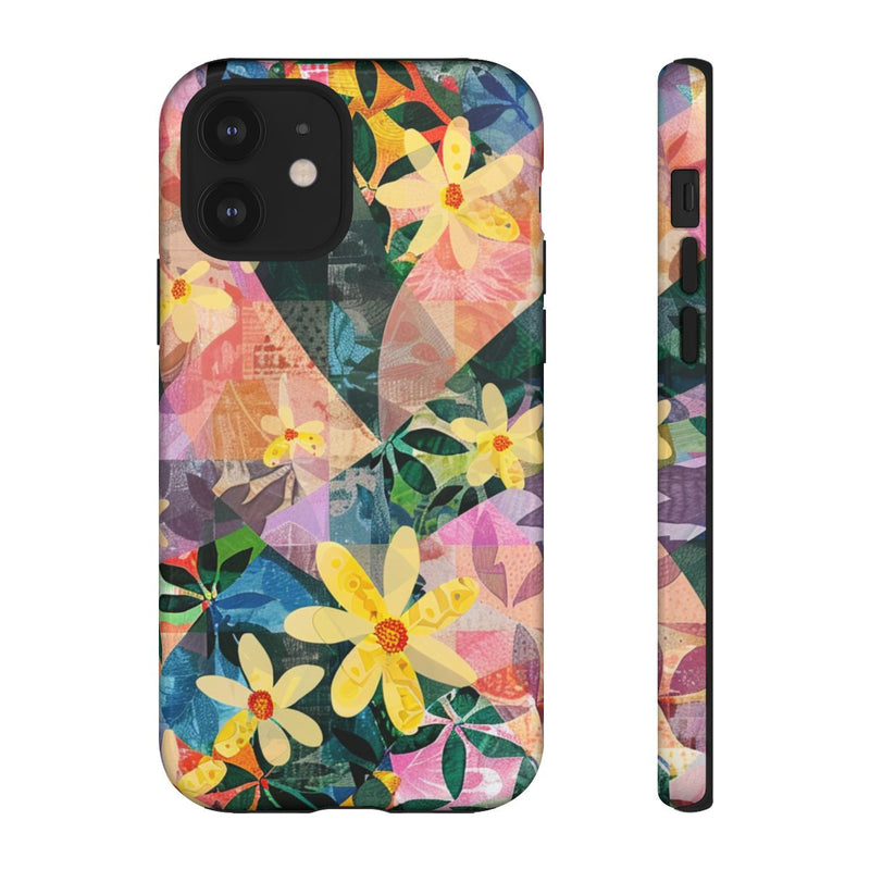 Abstract Bloemmotief met Geometrisch Patroon