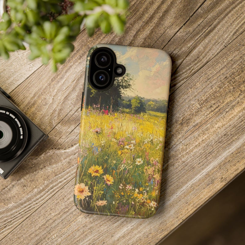 Zonnig Schilderij van Bloemenweide