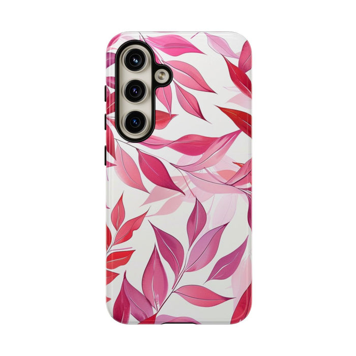 Roze en Rode Bladerenpatroon