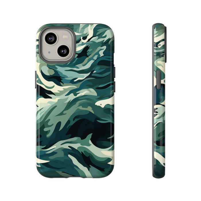 Abstracte Oceaangolven met Haaienpatroon