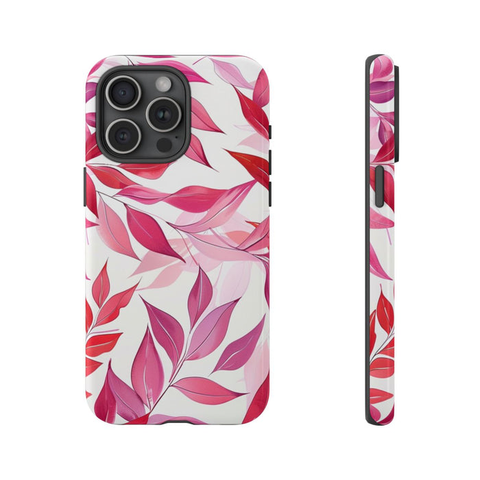 Roze en Rode Bladerenpatroon