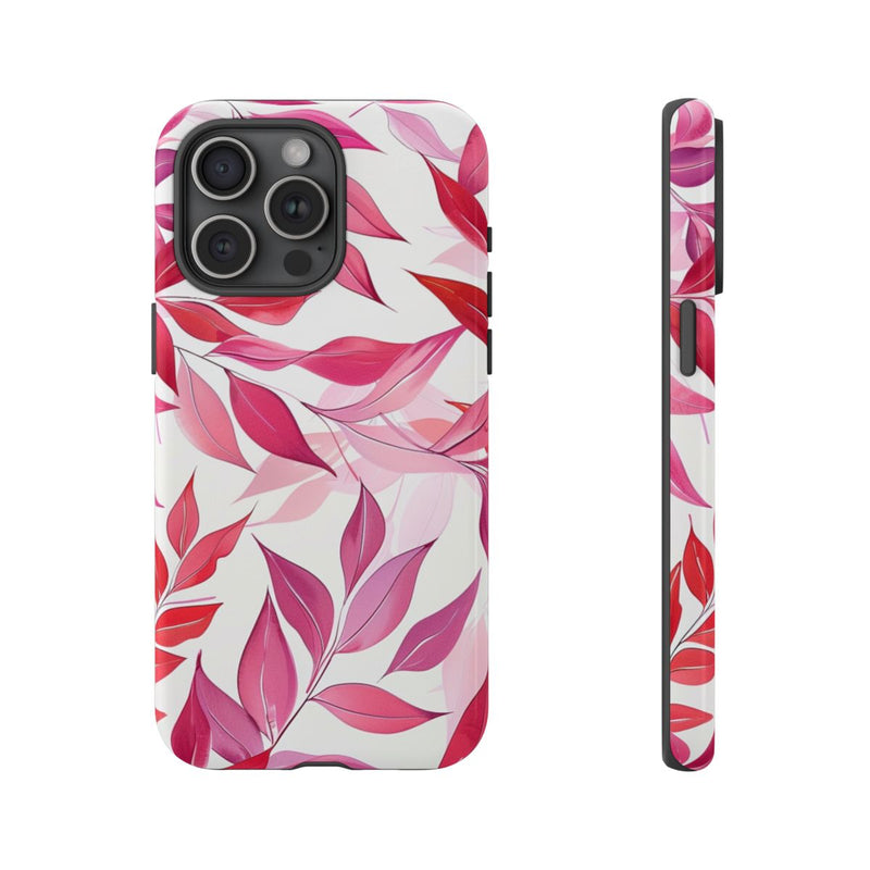 Roze en Rode Bladerenpatroon