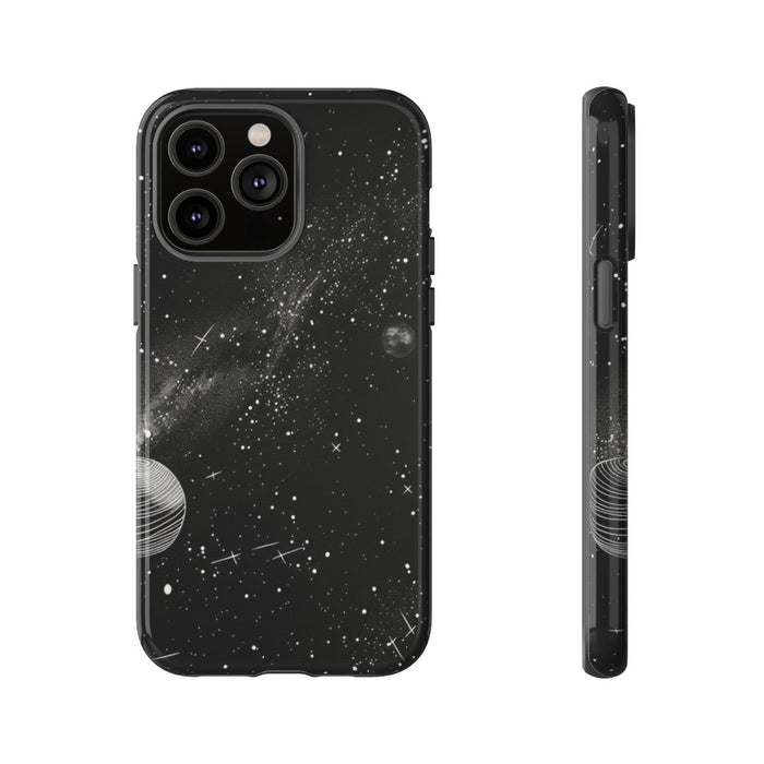 Monochrome Illustratie van het Zonnestelsel