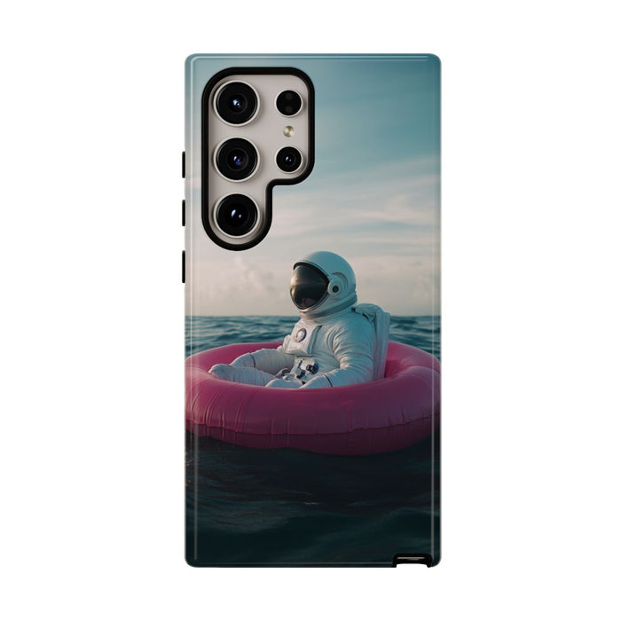 Astronaut op Roze Zwemband