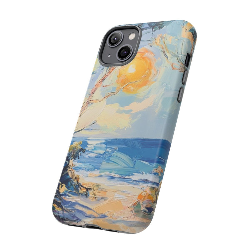 Zonnig Kustlandschap met Schilderachtige Penselstreken