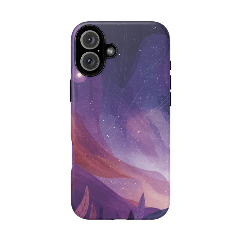 Silhouet van Sterrenkijker op Buitenaards Landschap