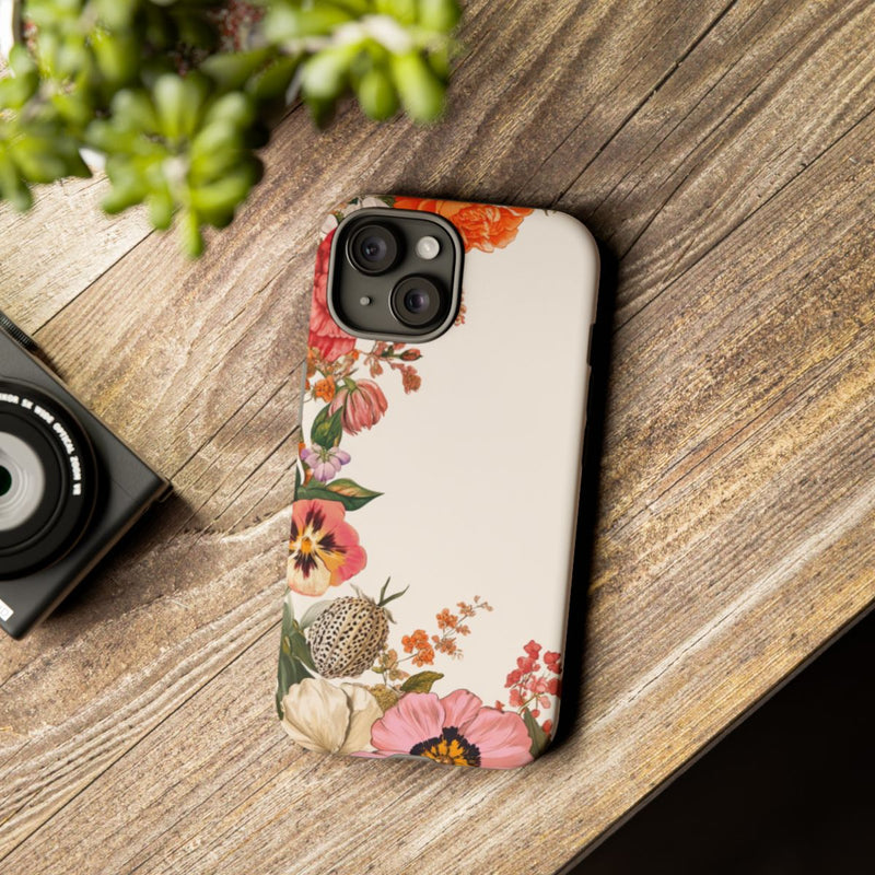 Vintage Botanische Bloemenrand