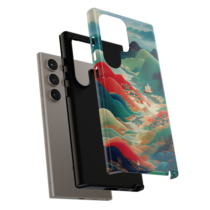 Kleurrijk Berglandschap met Illustratie