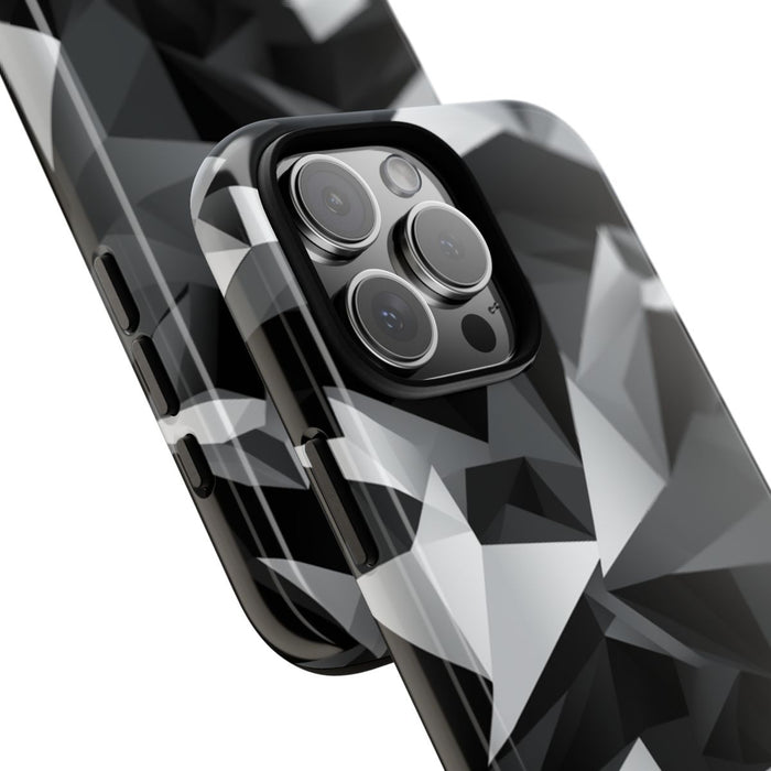 Zwart-Grijs Geometrisch Abstract Patroon