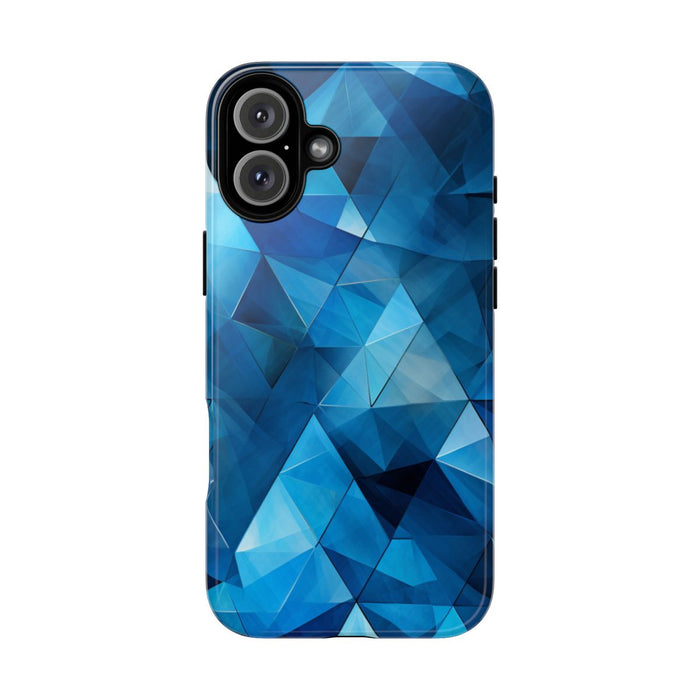 Blauw Geometrisch Driehoekenpatroon