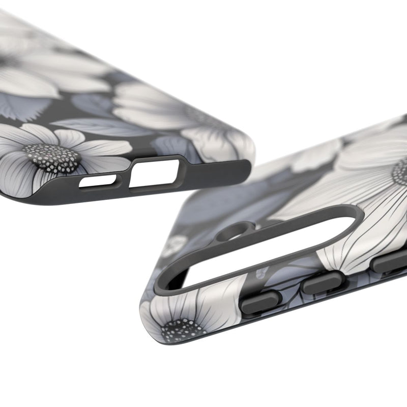 Zwart-Wit Bloemenpatroon