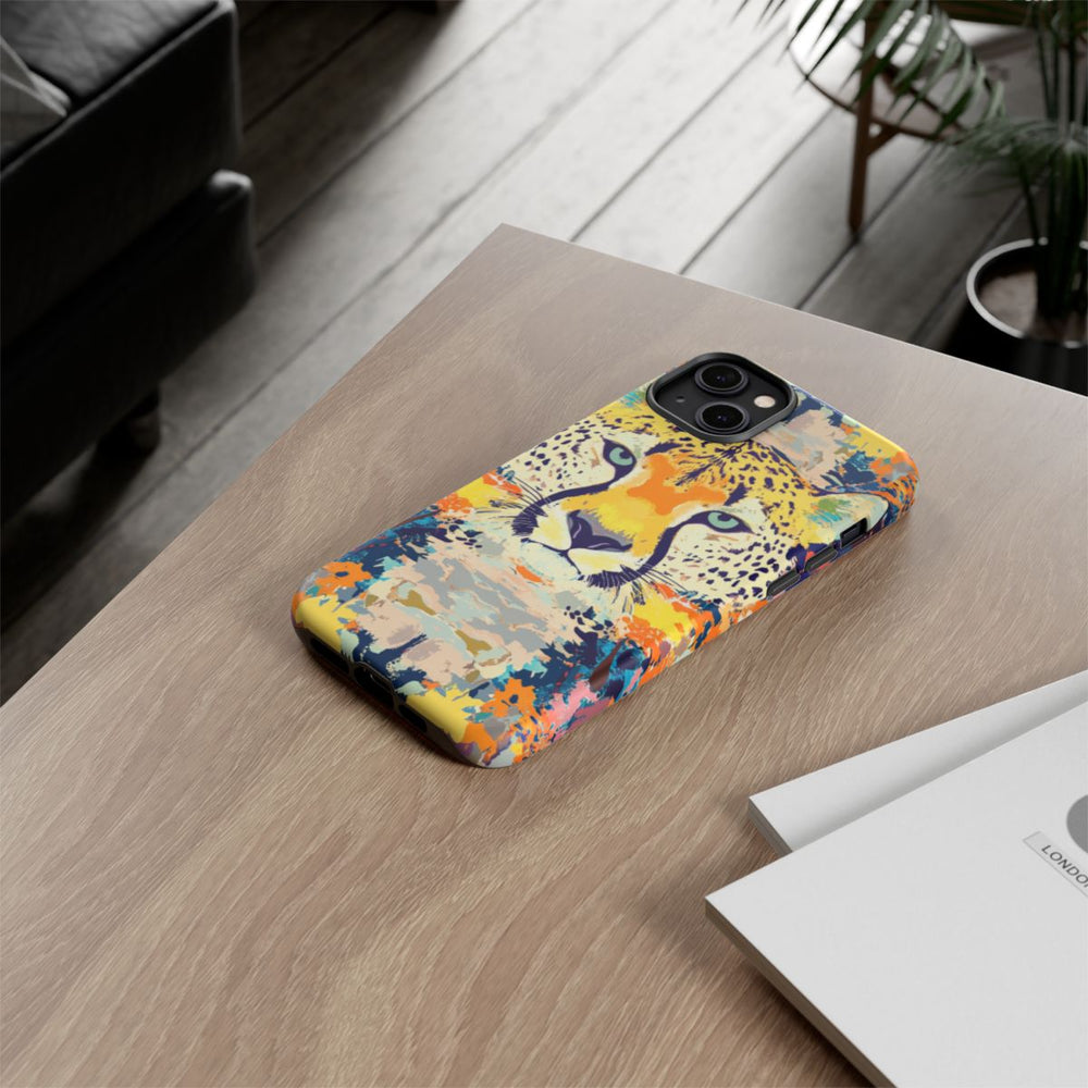 Abstracte Cheetakop met Kleurrijk Patroon