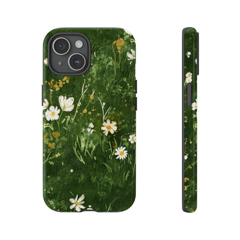 Groene Weide met Witte Bloemen