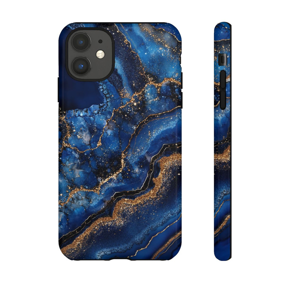 Blauw-Goud Geodepatroon