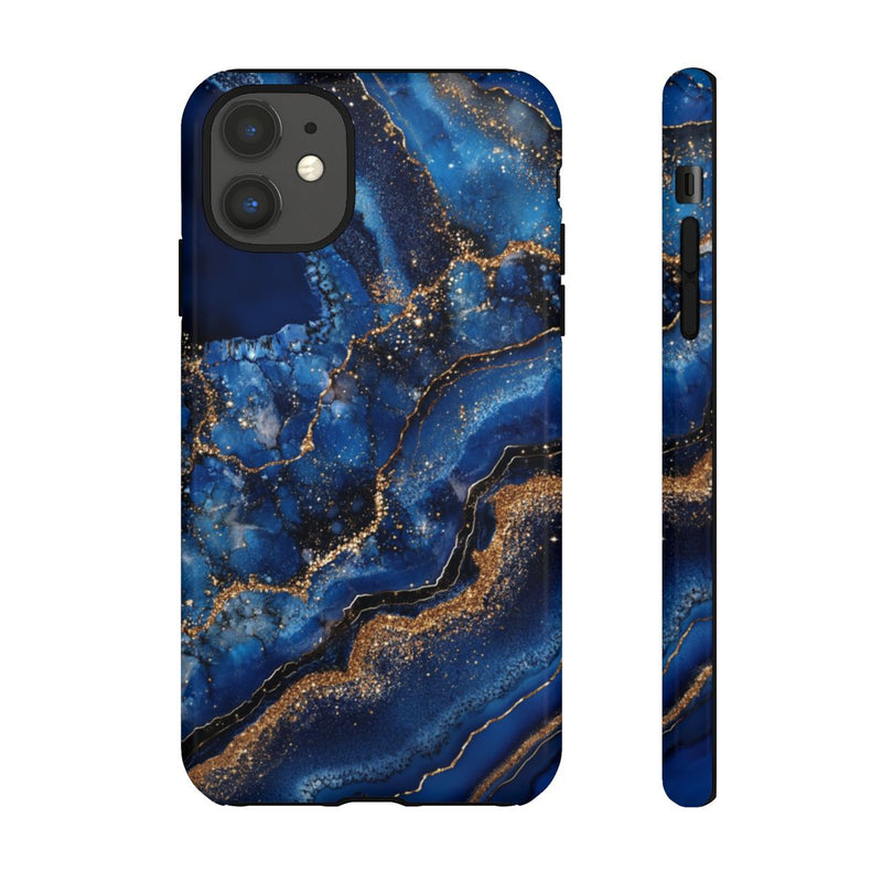 Blauw-Goud Geodepatroon