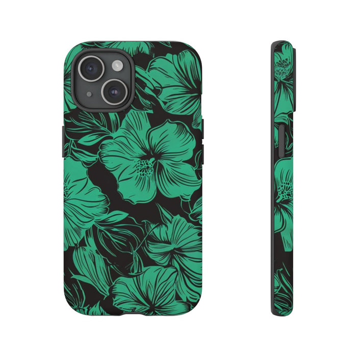 Groen Hawaïaans Bloemenpatroon