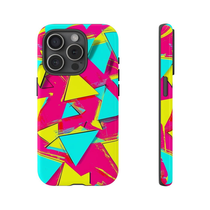 Neon Driehoeken Abstract Patroon