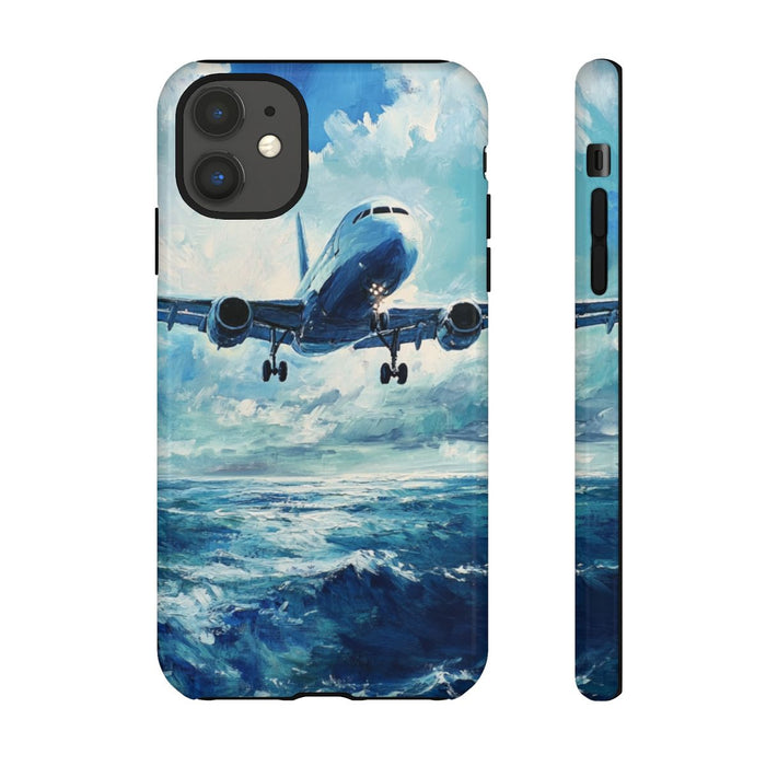 Vliegtuig Boven Oceaan Olieverfschilderij