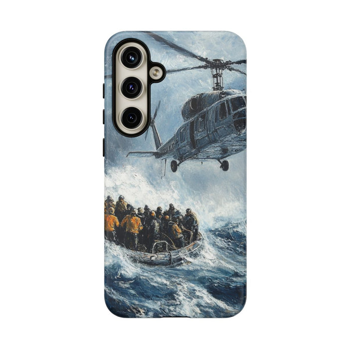 Helikopterredding op Zee Olieverfschilderij