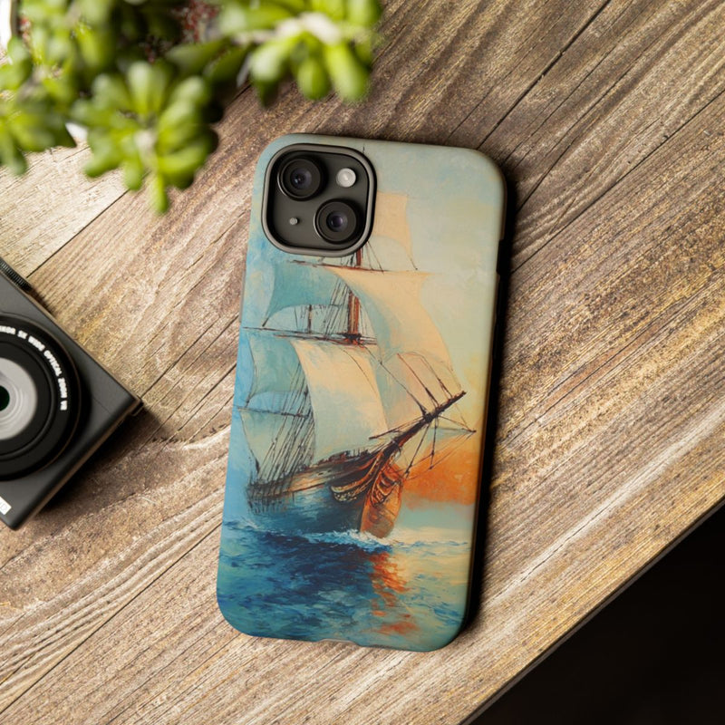 Olieverfschilderij van Zeilschip op Zee