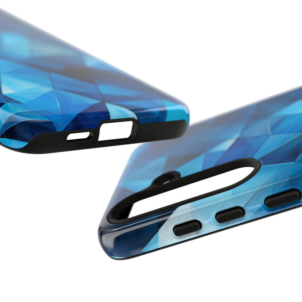 Blauw Geometrisch Driehoekenpatroon