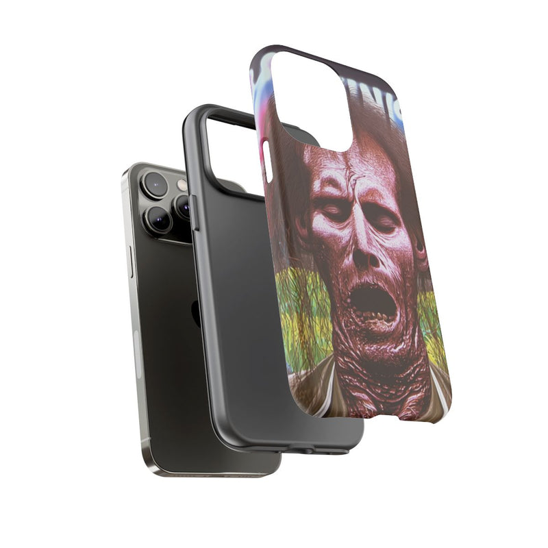 Surrealistisch Zombiegezicht met Vurige Lucht