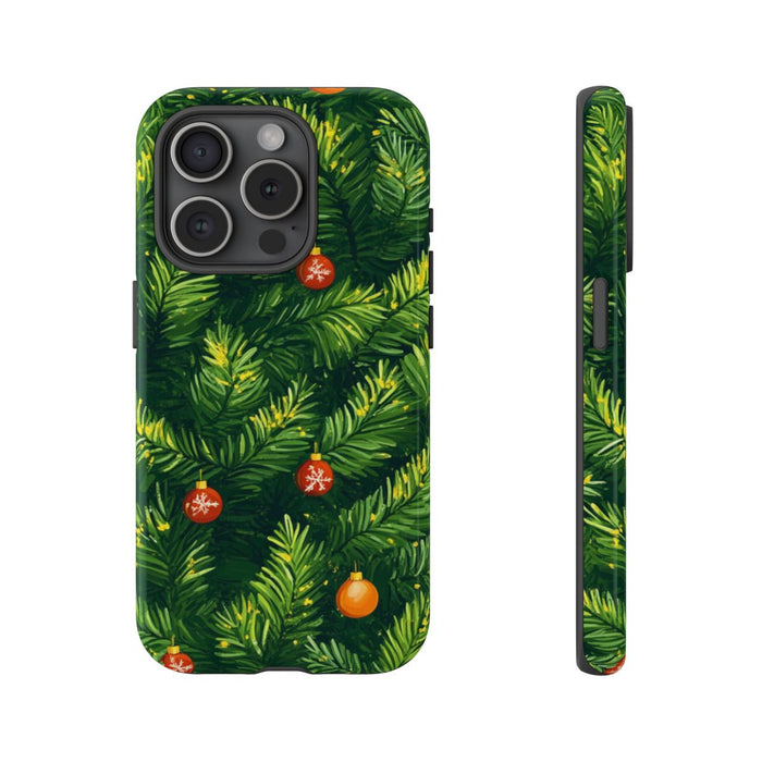 Kerst Dennentakken met Versieringen
