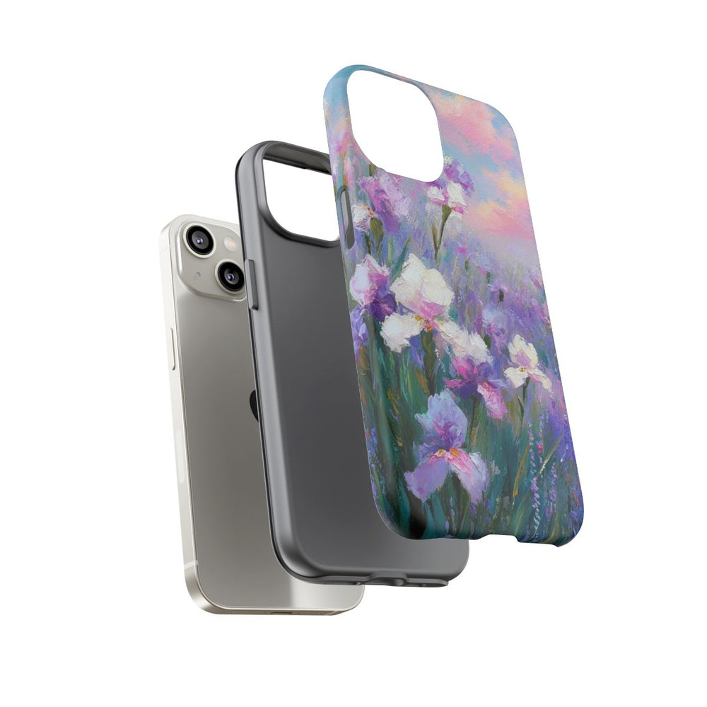 Pastelkleurige Irisbloemen Schildering