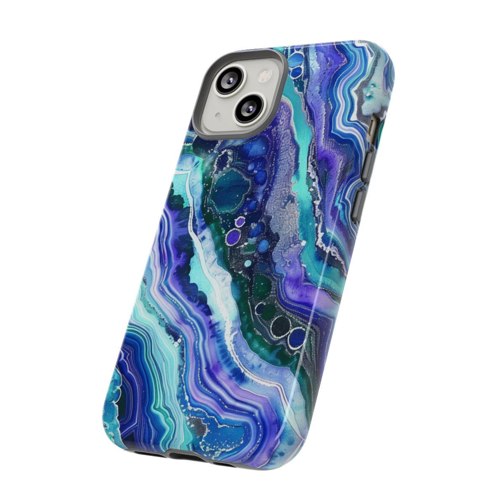 Blauw en Paars Geode-Wervelpatroon