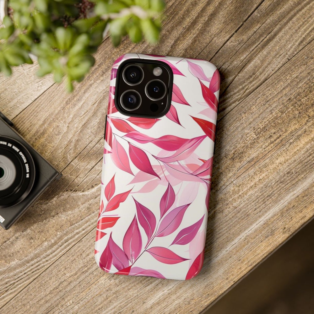 Roze en Rode Bladerenpatroon