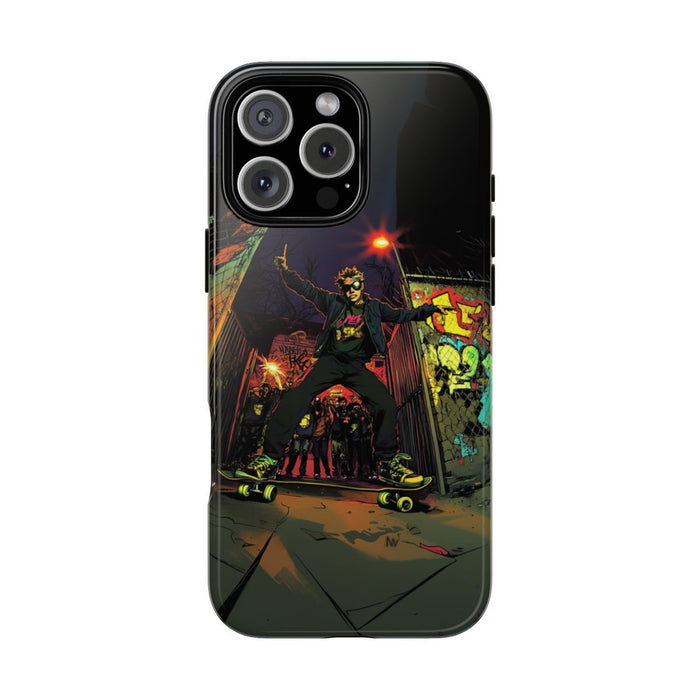 Skateboardtruc in de Nacht met Graffiti