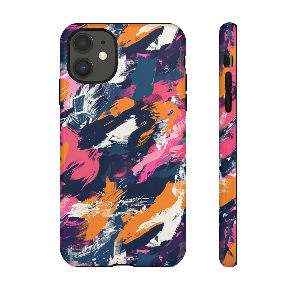 Kleurrijk Abstract Penseelstrepenpatroon