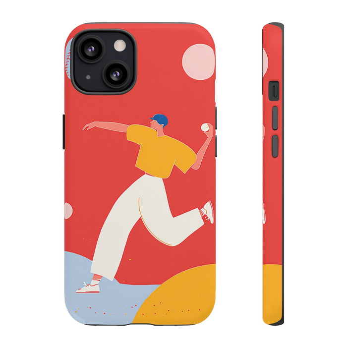 Minimalistische Honkbalspeler Illustratie