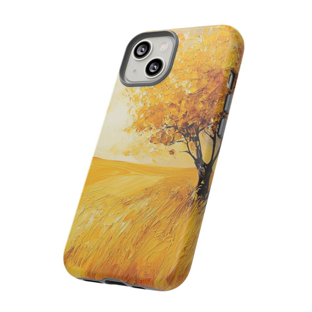 Gouden Herfstboom in Landschap