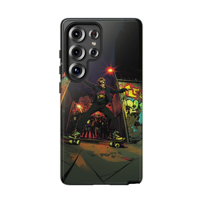 Skateboardtruc in de Nacht met Graffiti