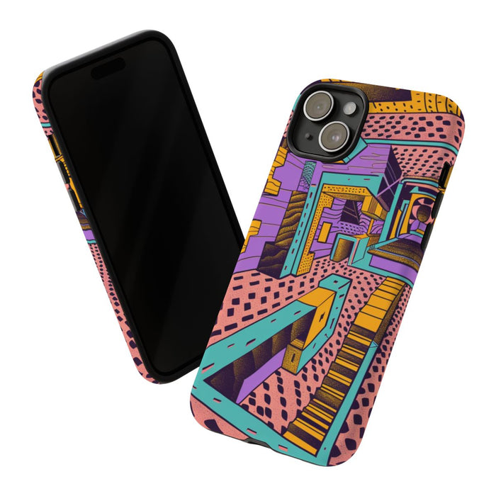 Geometrisch Abstract Patroon met Dieptewerking