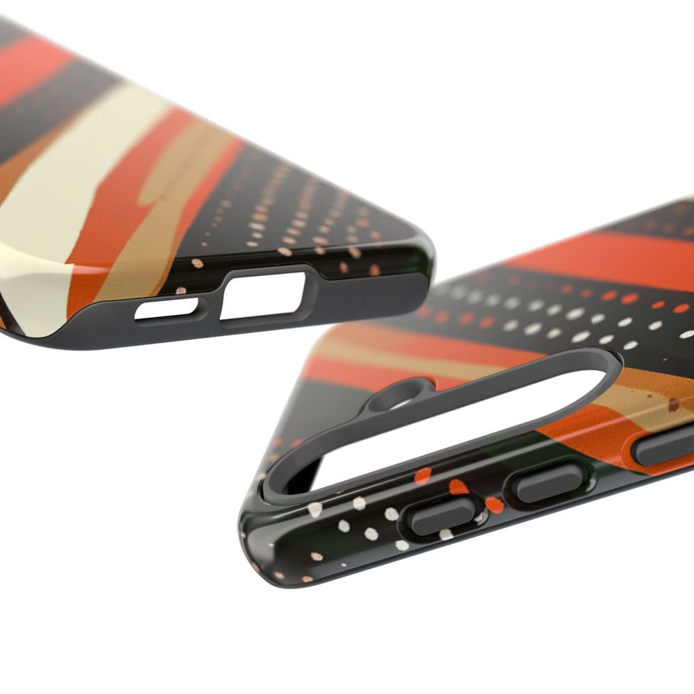Retro Aardetinten Gestreept Patroon