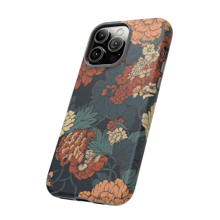 Vintage Bloemenpatroon in Warme Kleuren