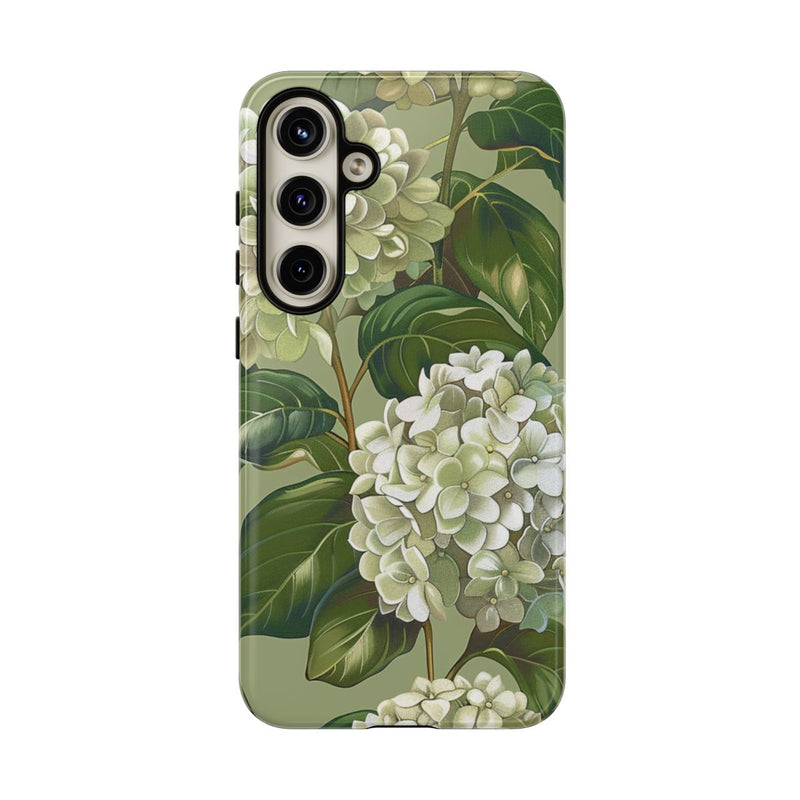 Realistisch Witte Hortensia Bloemenpatroon