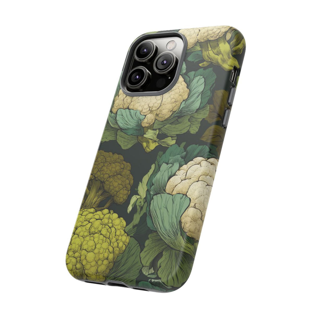 Handgetekend Broccoli- en Bloemkoolpatroon