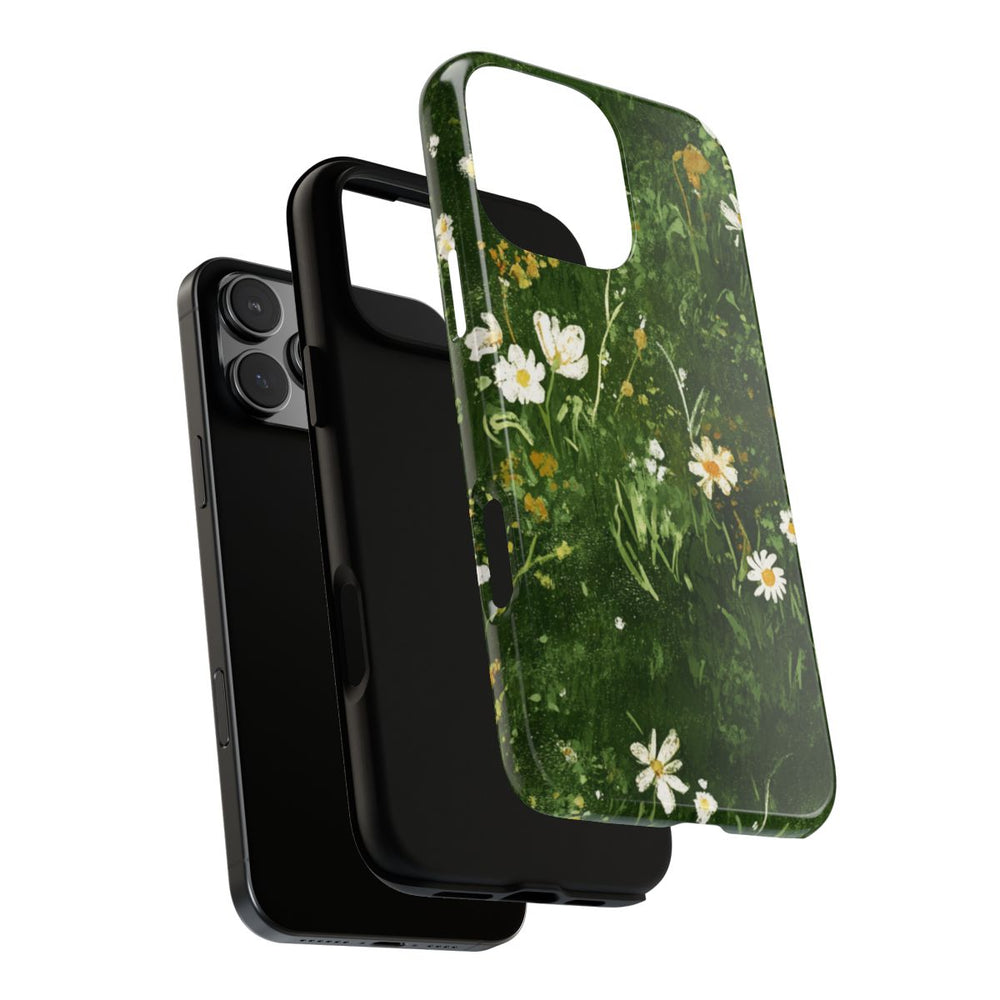 Groene Weide met Witte Bloemen