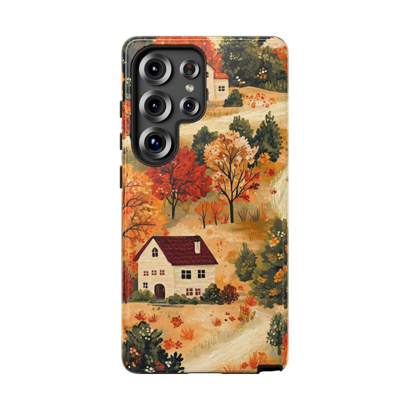 Herfstlandschap met Huizen
