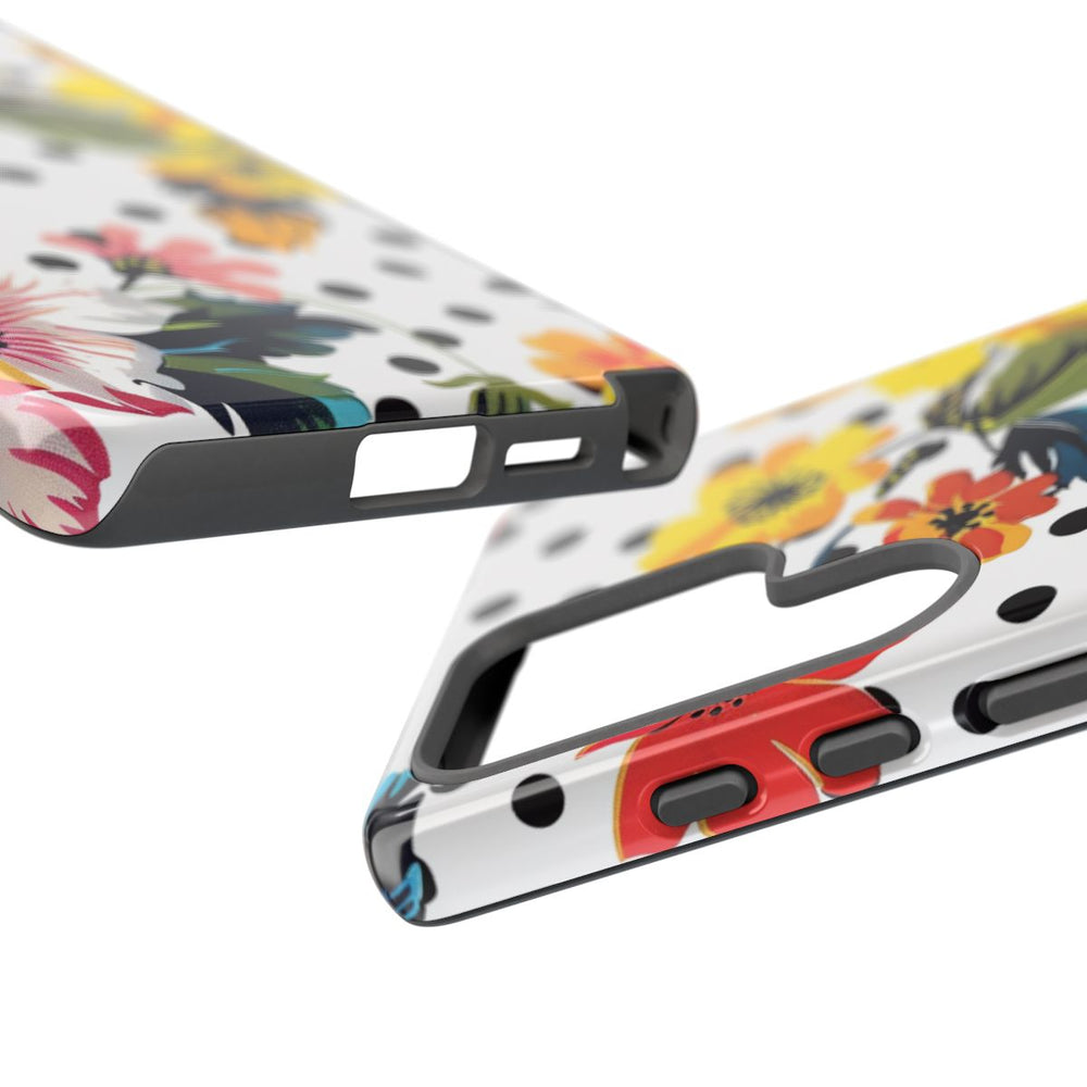 Kleurrijk Bloemenpatroon met Polkadots