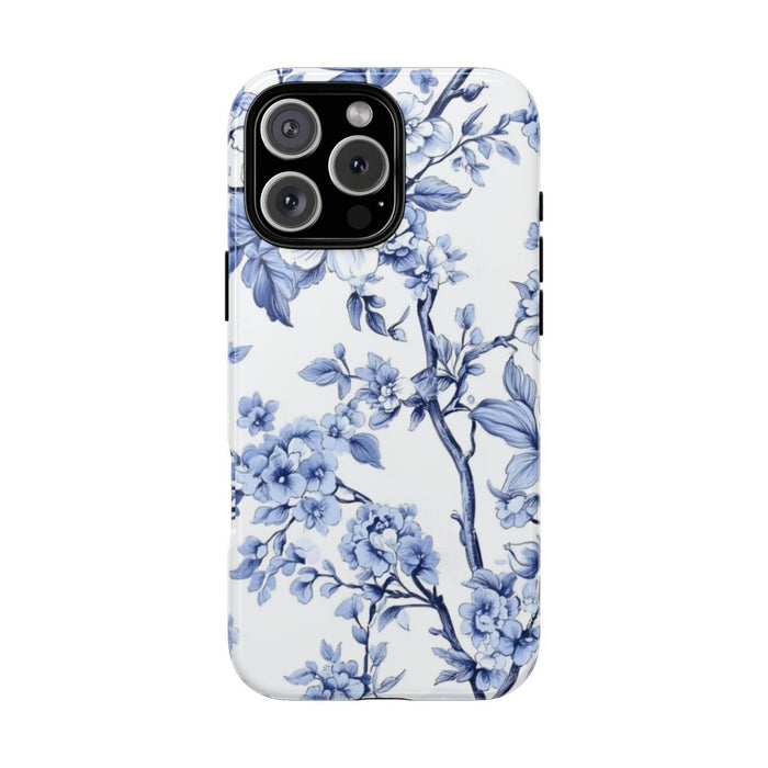 Blauw Vintage Bloemenpatroon